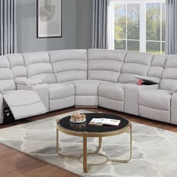 3-Piece Reclining Sectional Set Manual Motion W/Console