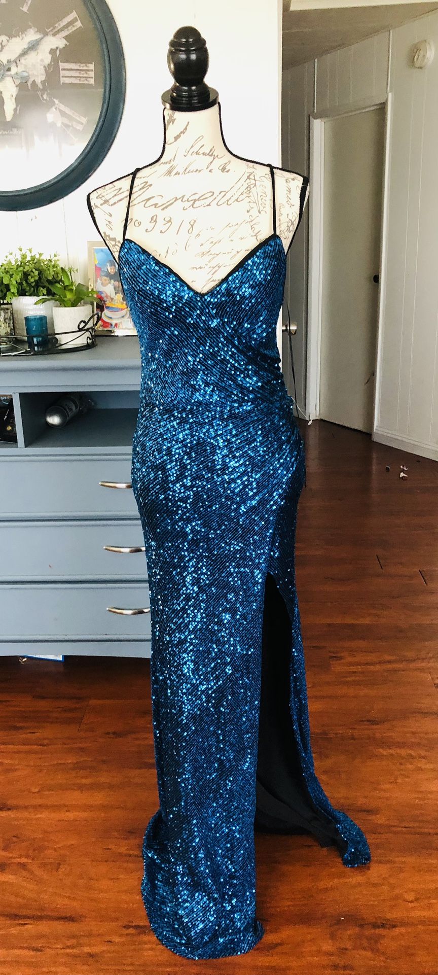 Sequined Royal blue dress 