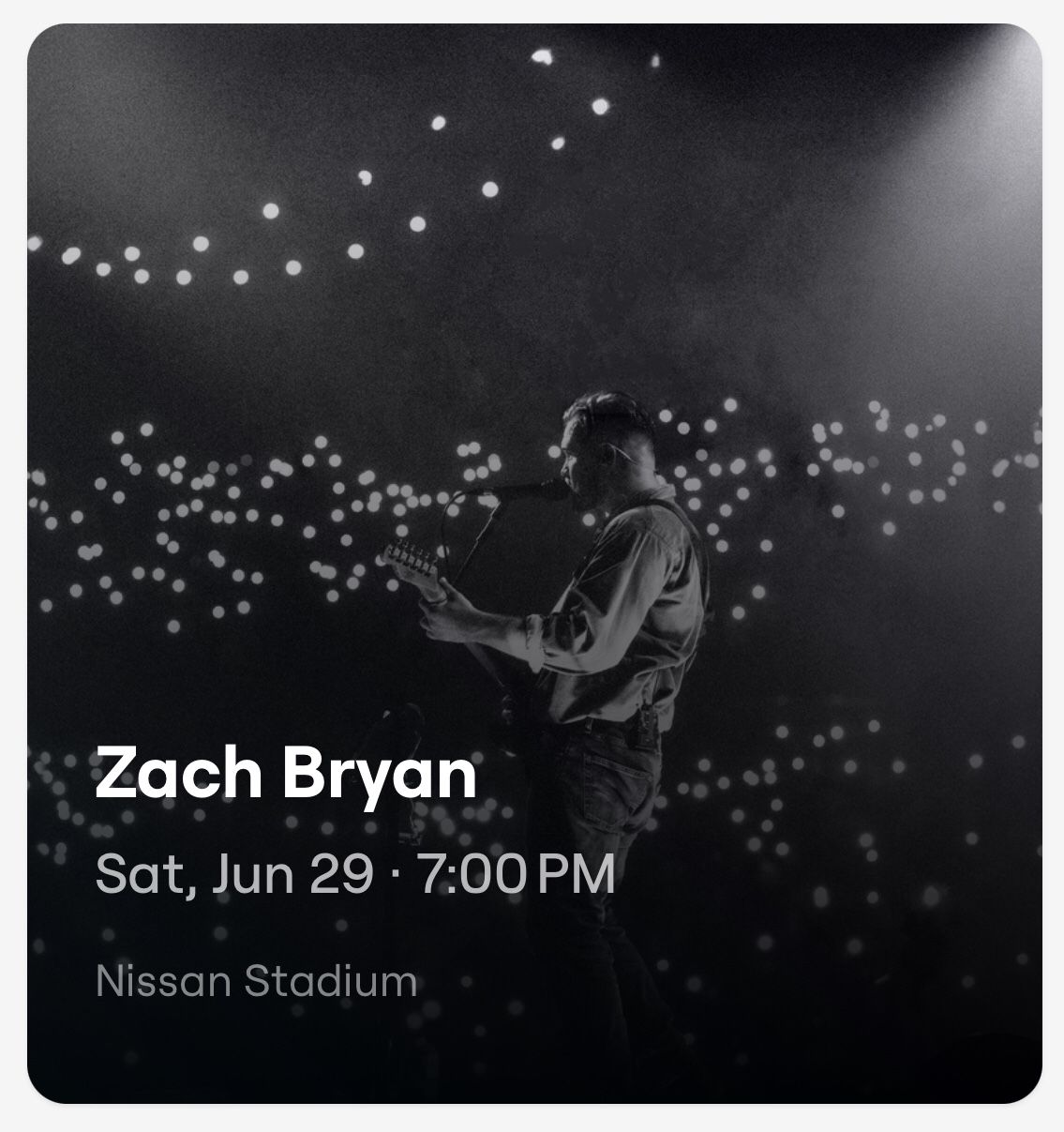 Zach Bryan Tickets Nashville TN Saturday June 29th.