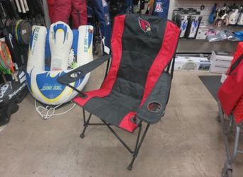 Used Logo Design Oversized High Back Fold Out Tailgaiting Chair AZCards Branded