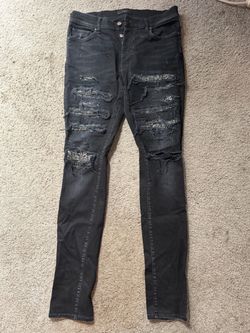 Amiri Black Distressed Skinny Jeans