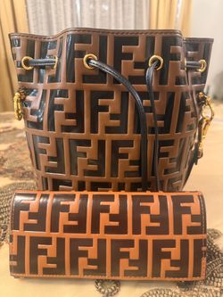 Fendi FF Monogram Bucket Bag and Wallet Set