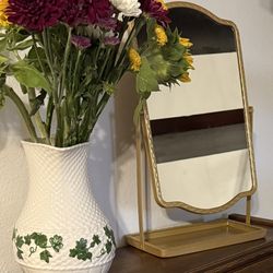 Gold Rotating Desk Mirror | Makeup Mirror