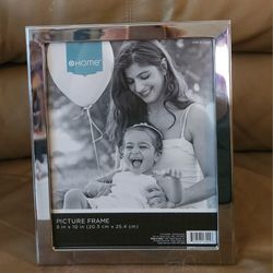 At Home 8 X 10 Silver Metal Picture Frame/New 