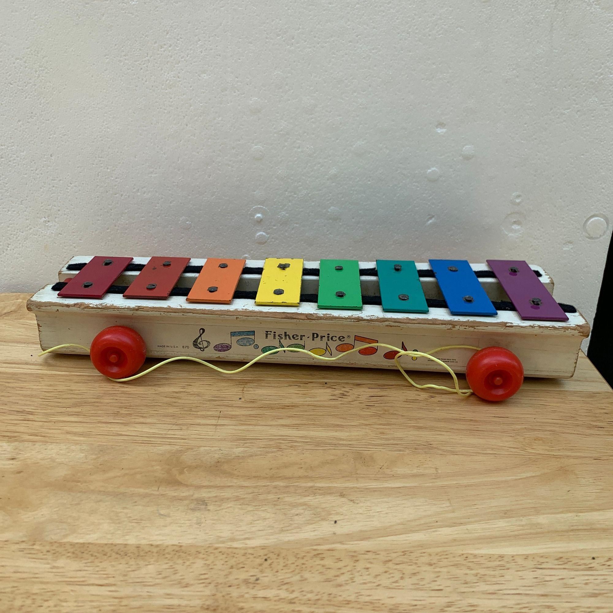 Fisher Price Pull-A-Tune Xylophone Vintage 1970s Collectible Toy