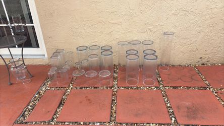 Vase glasses tall, medium, small