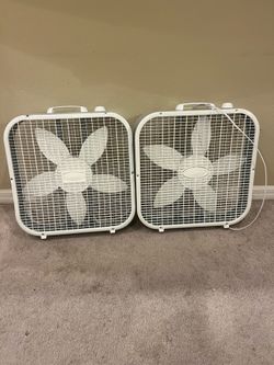 2 Lasko Box Fans Working Great