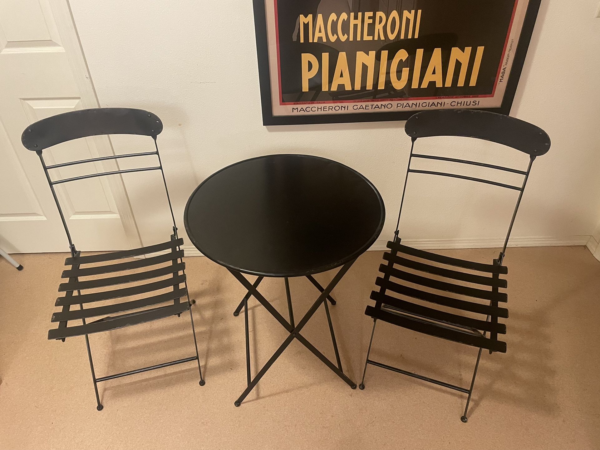 Cafe Style Table And (2) chairs