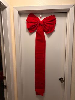 2 Red Door Bow Decorations