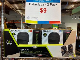 NEW! BULA 2Pk. Balaclava w/ PolarTec, S/M or L/XL (INSTORE ONLY)