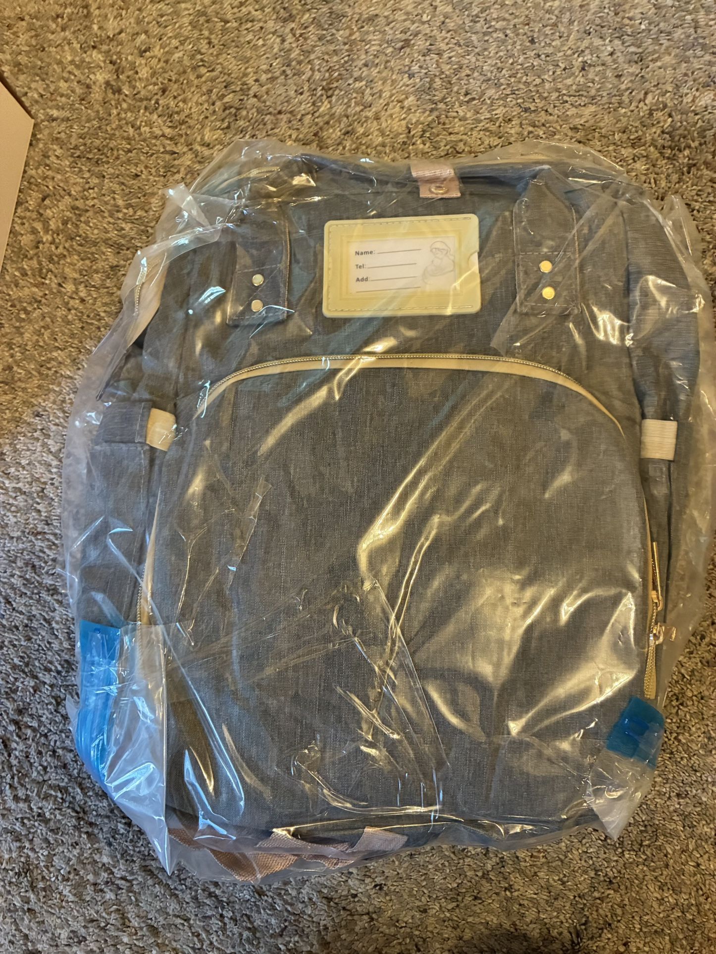 Gray Diaper Bag/ Backpack