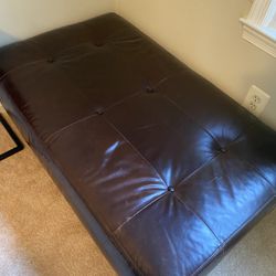 Pottery Barn Leather Ottoman 