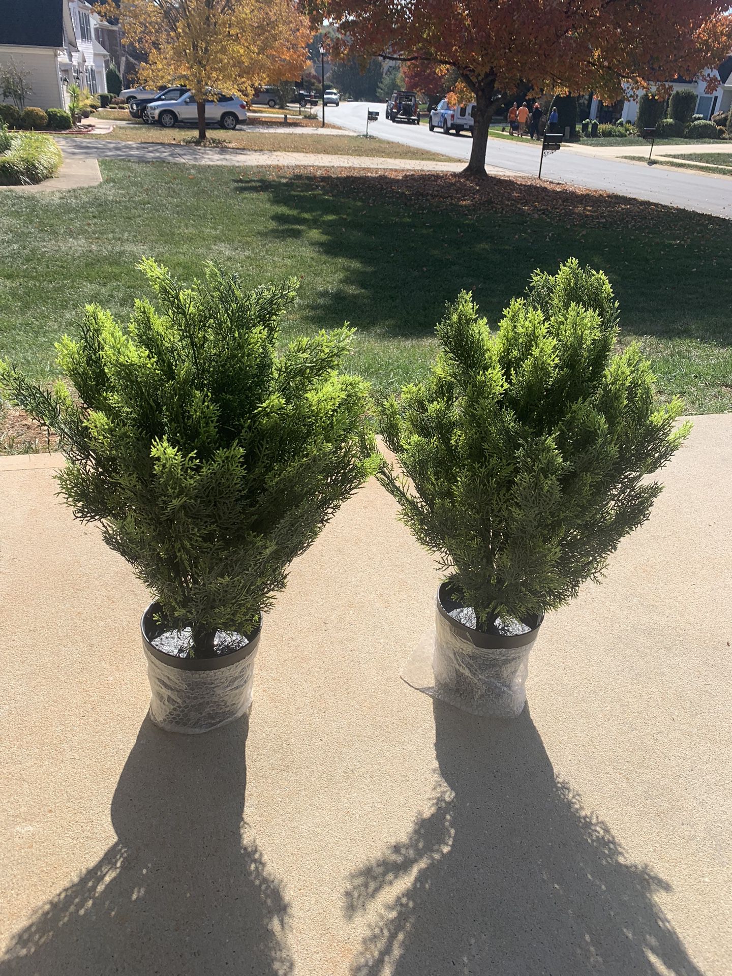momoplant — Cedar Artificial Bush Potted,31 inch Outdoor Artificial Boxwood Garden Torch Shaped Topiary Tree Artificial Topiaries Bushes Potted