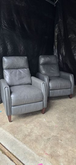 Set Of Genuine Leather Recliners