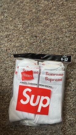 Supreme x Hanes Cushion Crew Socks 4-Pack