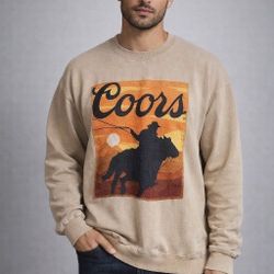 Coors Original Men’s Sweatshirt Beige Size L