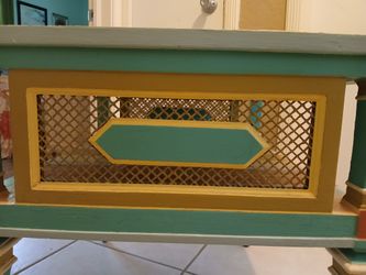 Gorgeous hand painted artisan end table