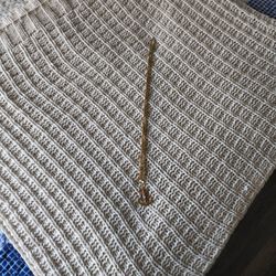 10k Rope Gold Chain An10 K  Anchor Pendant 