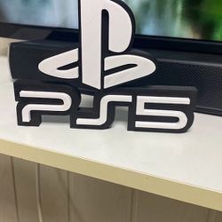 Ps5 Logo 3d Printed Quality Sign Display 