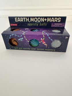 Squishy 3 Pack: Earth, Moon, & Mars squishy balls $18 Brand New