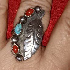 Navajo Sterling Silver Ring - Turquoise 