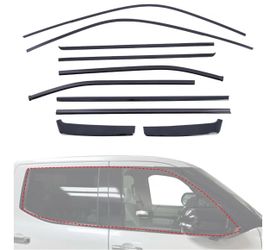 Stainless Steel Window Trim Chrome Delete 10Pcs Compatible with Toyota Tundra CrewMax Cab 2022-2026