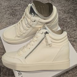 Nine West High Top Hidden Wedge Sneakers  Size 7