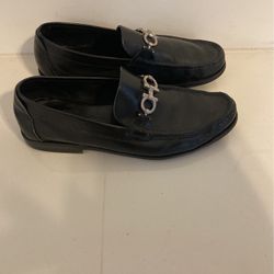 Salvatore Ferragamo Black Gancini loafers