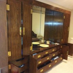 Best Offer!!! Henredon Mid Century Double Armoire w/ Middle dresser