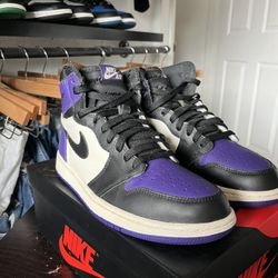 Retro Jordan 1 Court Purple 1.0 Sz 8.5