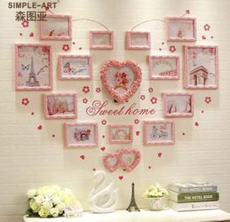 European luxury pink wood frame set