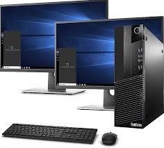Lenovo Intel i5 Desktop With 2 Monitors For Business Use