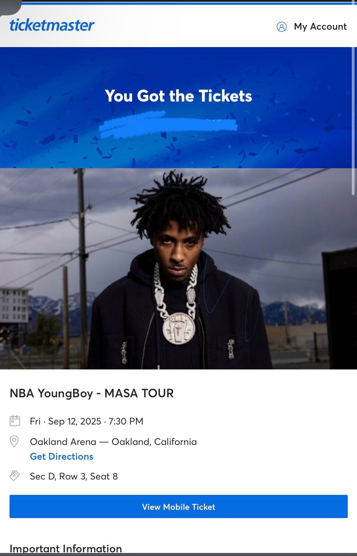 NBA Youngboy Concert Ticket 