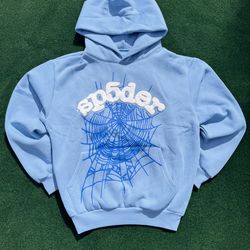 Sky Blue Spider Hoodie Small