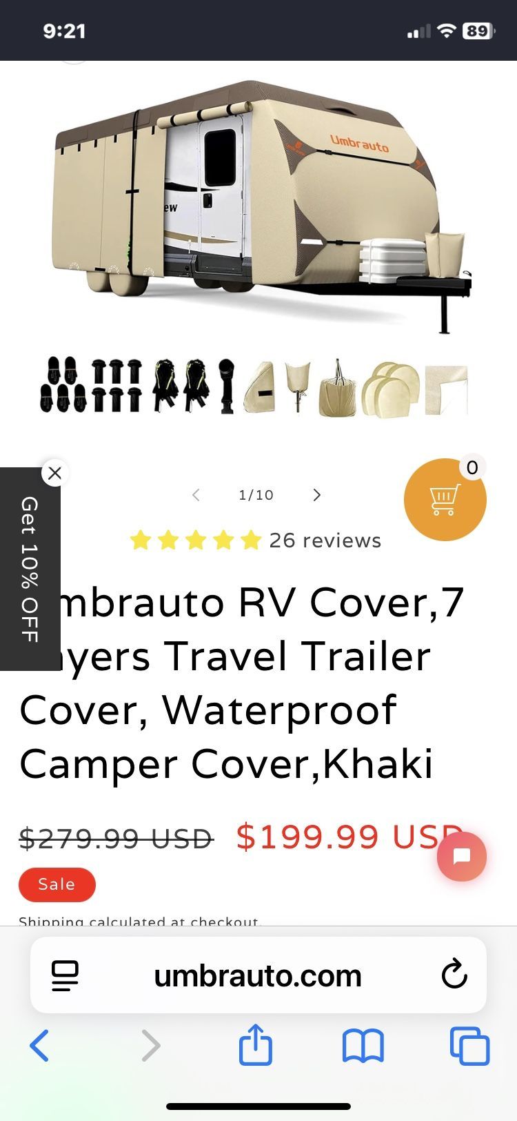 Travel Trailer cover 24’ Foot