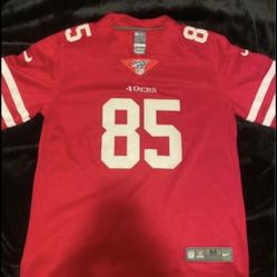 Men's Nike George Kittle Scarlet San Francisco 49ers 100th Season Jersey