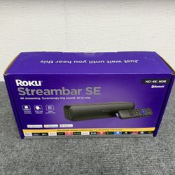 Roku Streambar SE 2-in-1 TV Soundbar + Built-In Streaming | Premium Audio - Brand New