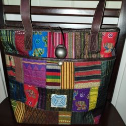 Cute Boho Style Purse 12.5by 10 In. 