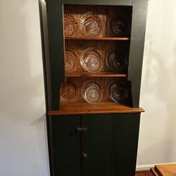 Wood Hutch - 3 Shelves & Cabinet 