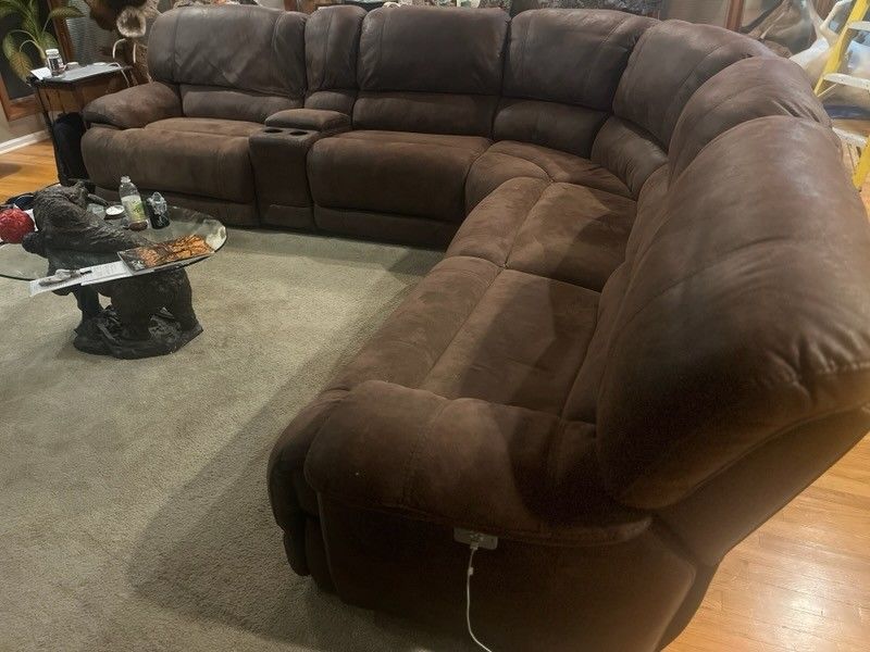 Faux Leather Electric Sectional