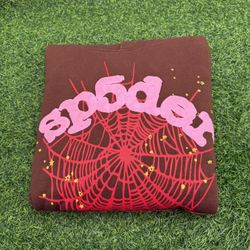 New Sp5der Web OG Brown Hoodie Size S and L