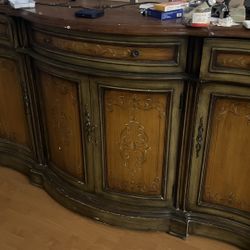 Solid Wood Buffet Cabinet / Storage Cabinet – $80