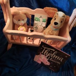 Freshly Painted Cradle And Misc Toys