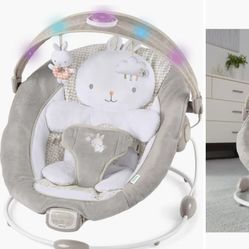 InLighten Baby Bouncer Seat with Light Up Toy Bar