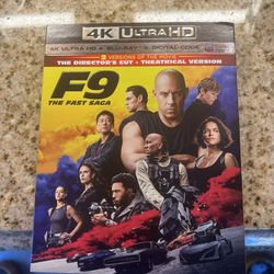 F9 Fast Furious Dvd 4k Blu-ray
