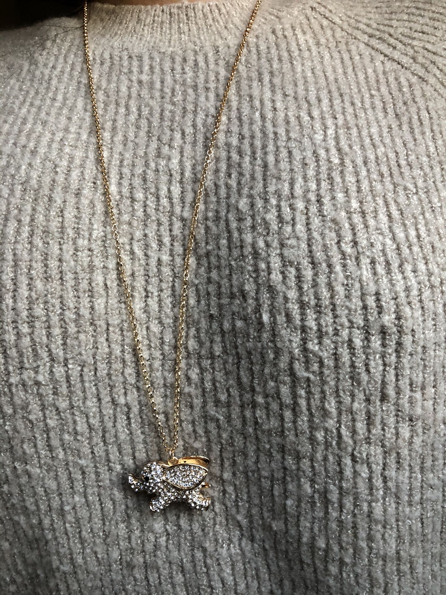 Gold plated Baby Elephant necklace