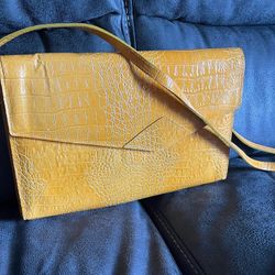 Yellow Clutch or Shoulder Purse