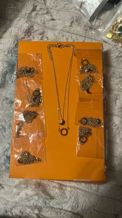 Sun and moon necklaces