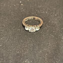 Small Silver + Rhodium cluster Ring