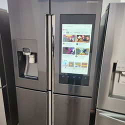 💯REFRIGERATOR SAMSUNG BLACK STAINLESS STEEL WITH TOUCH SCREEN WIFI ✔️ 